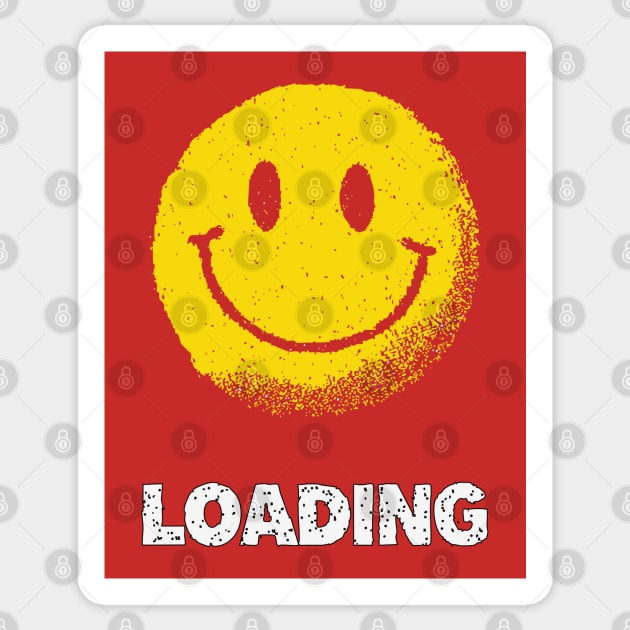 Loading Smiley - Funny Anxiety Face Sticker by TuncGK